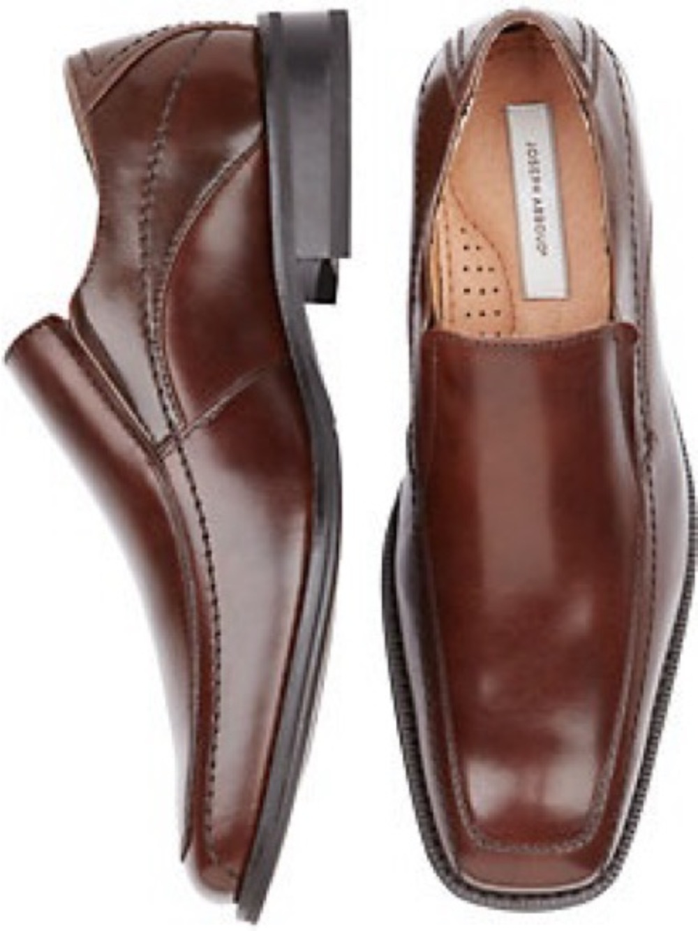 Joseph Abboud Brown Leather Slip-On Loafer 8